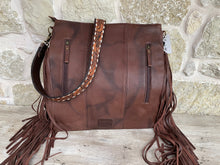 Load image into Gallery viewer, up close picture of back of crossbody purse