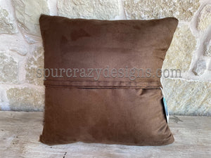 Bull Rider Cowhide Pillow