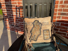Load image into Gallery viewer, Barrel Racer Cowhide Pillow