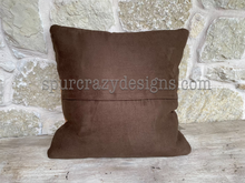 Load image into Gallery viewer, Working Cow Horse/Stock Horse Embossed Leather and Cowhide Pillow Cowboy