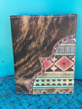 Load image into Gallery viewer, Personalized Monogram Leather Covered Portfolio (Partially Covered)