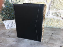 Load image into Gallery viewer, Personalized Monogram Leather Covered Portfolio (Partially Covered)