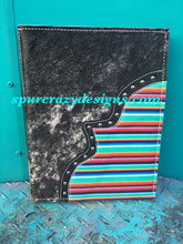 Load image into Gallery viewer, Personalized Monogram Leather Covered Portfolio (Partially Covered)